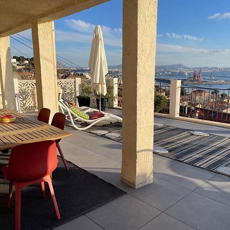 Superbe Terrasse Avec Vue Panoramique Sur La Mer 马赛 外观 照片