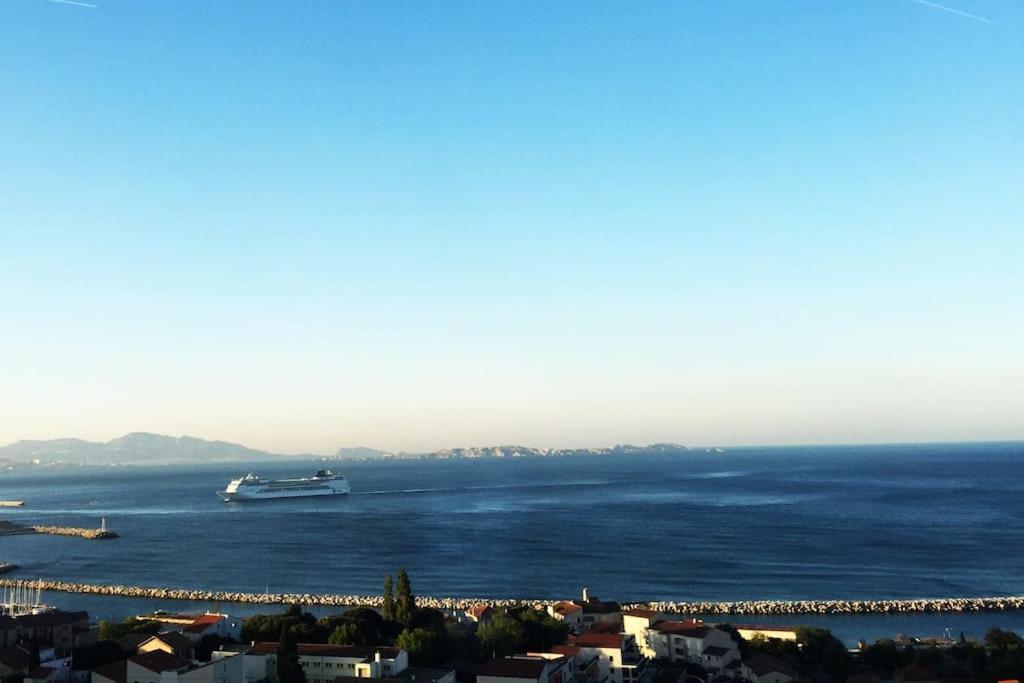 Superbe Terrasse Avec Vue Panoramique Sur La Mer 马赛 外观 照片