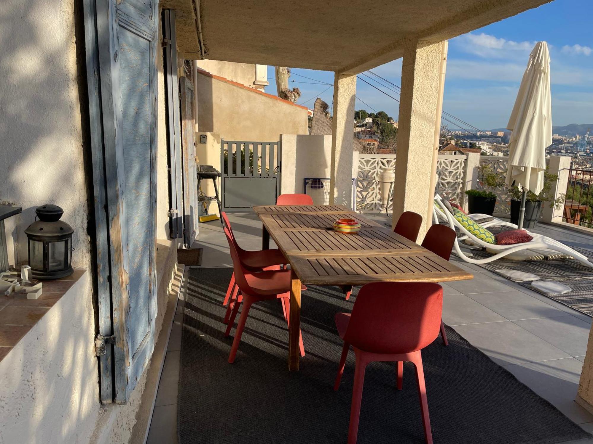 Superbe Terrasse Avec Vue Panoramique Sur La Mer 马赛 外观 照片